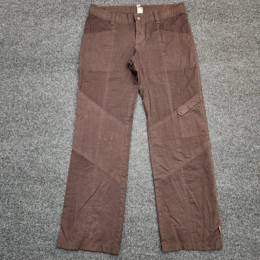 Y2k PrAna Womens 6 Brown Trekking Pants Double Knee Baggy Gorpcore Granola